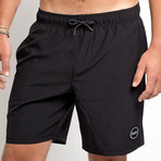 18" Nomad 4-Way Stretch Swim Trunks // Black (M)