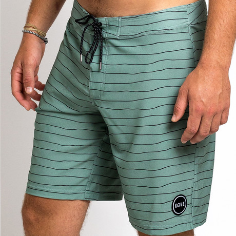 20" Mondo 4-Way Stretch Boardshorts // Sage Green (30)