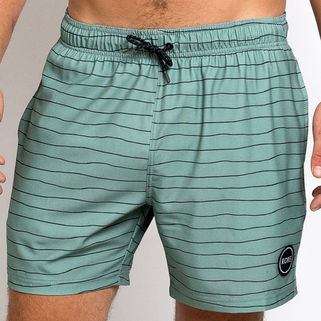 16" Ziggy 4-Way Stretch Swim Trunks // Sage Green (S)