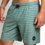 18" Nomad 4-Way Stretch Swim Trunks // Sage Green (M)