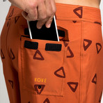 20" Mondo 4-Way Stretch Boardshorts // Rust (34)