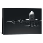 Black And Silver Study A380 Wing And Nose // Addis Brown (26"W x 18"H x 0.75"D)