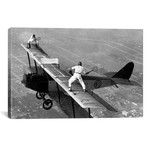 Playing Tennis on a Biplane in 1925 // Unknown Artist (26"W x 18"H x 0.75"D)