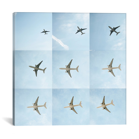 Aviation Air France 777 Grid // Addis Brown (18"W x 18"H x 0.75"D)