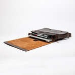 Leather Messenger Laptop Bag 13" // Antique Brown