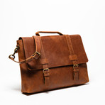 Urban Leather Messenger Bag // Distressed Brown