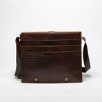 Leather Messenger Laptop Bag 13" // Antique Brown