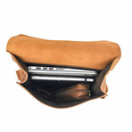 Full Grain Leather Messenger Bag Large // Saddle Brown