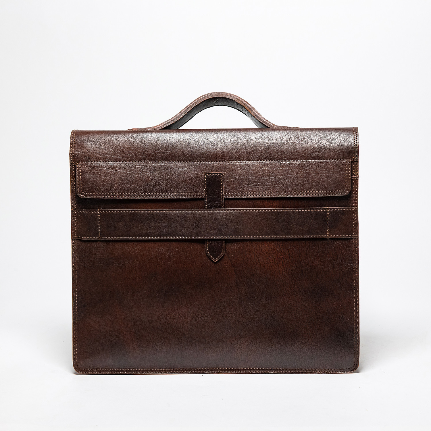 Complete Leather Briefcase 14" // Antique Brown - HIDES Canada - Touch