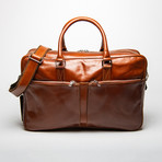 Slim Leather Briefcase // Signature Brown