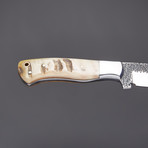 Medium Sheep Horn Hammered 1095 High Carbon Knife