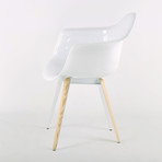 Slice Armchair // Glossy White Seat