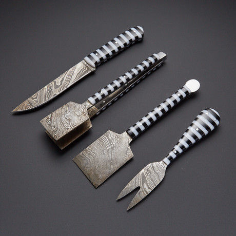 Damascus Multi Use Kitchen Knive Set Of 4 // EM-115