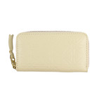Comme Des Garçons // Leather Star Embossed Mini Wallet Coin Purse // Ivory
