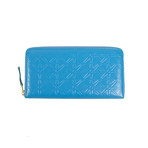 Leather Star Embossed Wallet // Blue