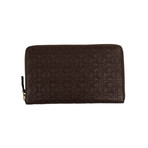 Leather Star Embossed Travel Organizer Wallet // Brown