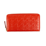 Comme Des Garçons // Leather Star Embossed Wallet // Red Orange
