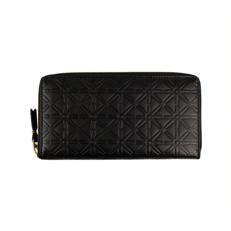 Leather Star Embossed Wallet // Black