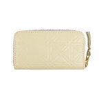 Comme Des Garçons // Leather Star Embossed Mini Wallet Coin Purse // Ivory