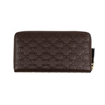 Comme Des Garçons // Leather Clover Embossed Wallet // Brown