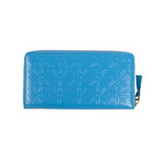 Leather Star Embossed Wallet // Blue