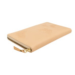 Leather Butterfly Travel Organizer Wallet // Beige