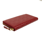 Leather Star Embossed Wallet // Red