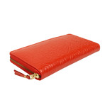 Comme Des Garçons // Leather Number Embossed Wallet // Red Orange