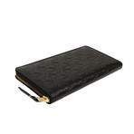 Leather Star Embossed Wallet // Black