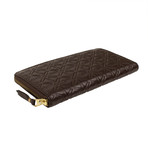 Leather Star Embossed Wallet // Brown