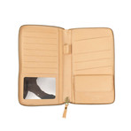 Leather Butterfly Travel Organizer Wallet // Beige