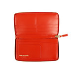 Comme Des Garçons // Leather Star Embossed Wallet // Red Orange
