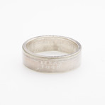 Silver State Quarter Coin Ring // Texas // Polished Silver (Size 7)