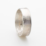 Silver State Quarter Coin Ring // Illinois // Polished Silver (Ring Size: 7)