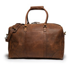 Medium Tourist Leather Duffel Bag // Distressed