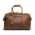 Medium Tourist Leather Duffel Bag // Distressed