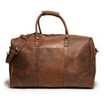 Large Tourist Leather Duffel Bag // Distressed