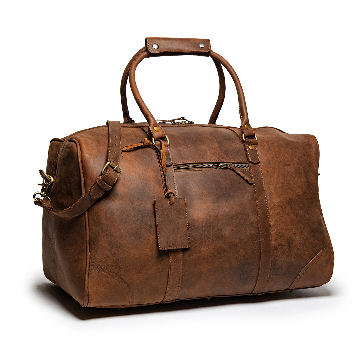 Medium Tourist Leather Duffel Bag // Distressed - HIDES Canada - Touch ...