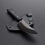 DLC Hunter // CPM 3V High Carbon Steel (Plain Kydex Sheath)