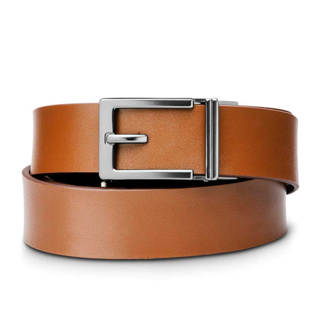 Express Gunmetal Buckle // Tan Smooth Top-Grain Belt