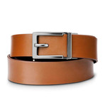 Express Gunmetal Buckle // Tan Smooth Top-Grain Belt