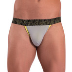 Techpulse Lift Jock Strap // Gray + Yellow (M)