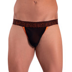 Techpulse Lift Jock Strap // Black + Orange (M)