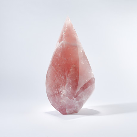 Rose Quartz Polished Crystal Flame