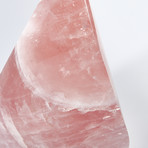 Rose Quartz Polished Crystal Flame