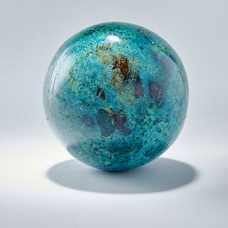 Chrysocolla + Malachite Natural Crystal Polished Sphere