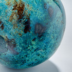 Chrysocolla + Malachite Natural Crystal Polished Sphere