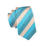 Leo Silk Dress Tie // Blue + Cream