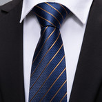 Elena Silk Dress Tie // Navy Blue