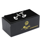 Exclusive Cufflinks + Gift Box // Silver American Football Ball
